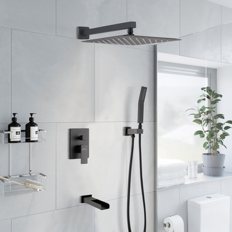 Boyel Living 1-Spray Patterns With 2.5 Gpm 12'' Wall Mount Dual Shower